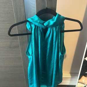 Turqoise Silk Top